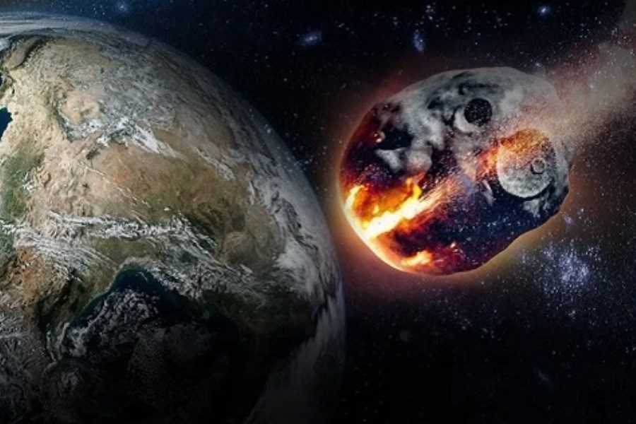 تصویر احتمال برخورد سیارک خطرناک به زمین