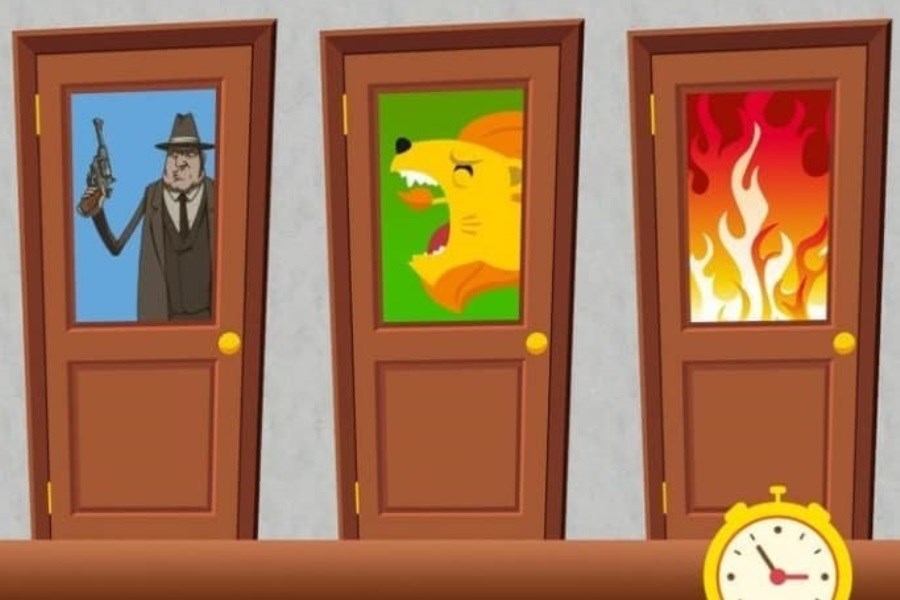 تصویر معما: شما کدام در را برای فرار باز می کنید؟