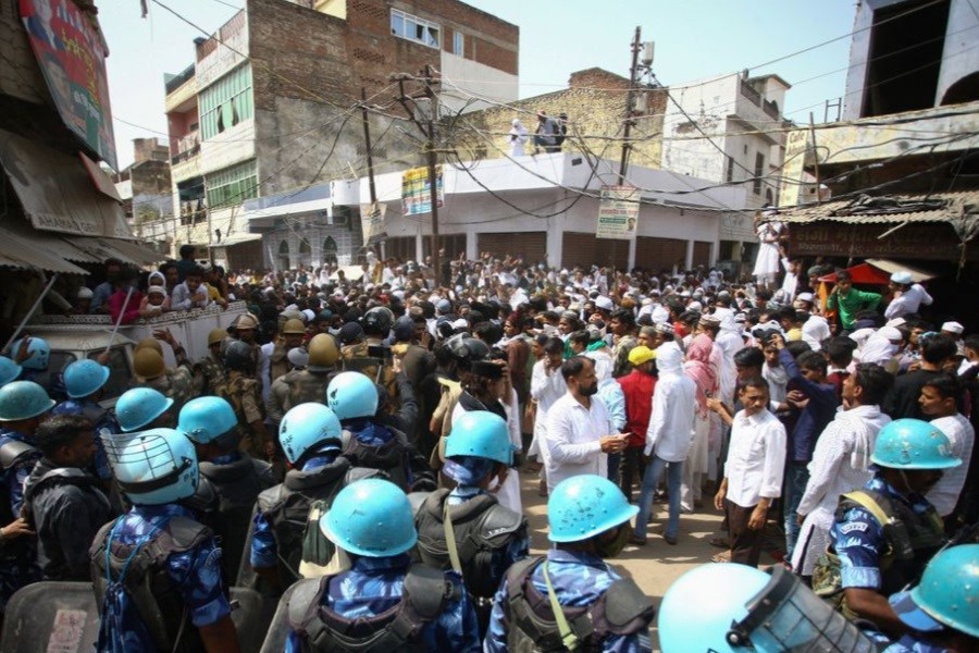 تصویر خشونت پلیس هند علیه مسلمانان معترض