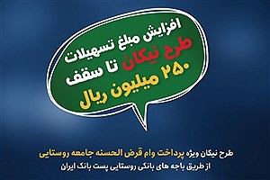 سقف وام قرض‌الحسنه نیکان پست بانک ایران افزایش یافت