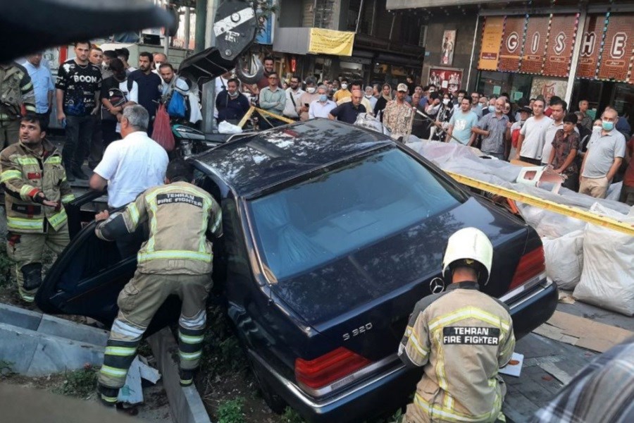 تصویر تصادف ماشین تشریفات وزارت خارجه&#47; دو نفر کشته شدند +تصاویر