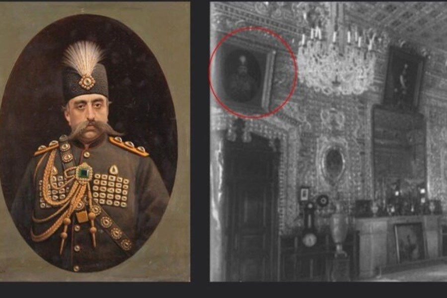 تابلو مظفرالدین‌ شاه دزدیده شده است