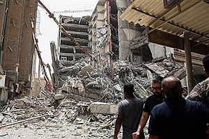 تخریب کامل ساختمان متروپل آبادان