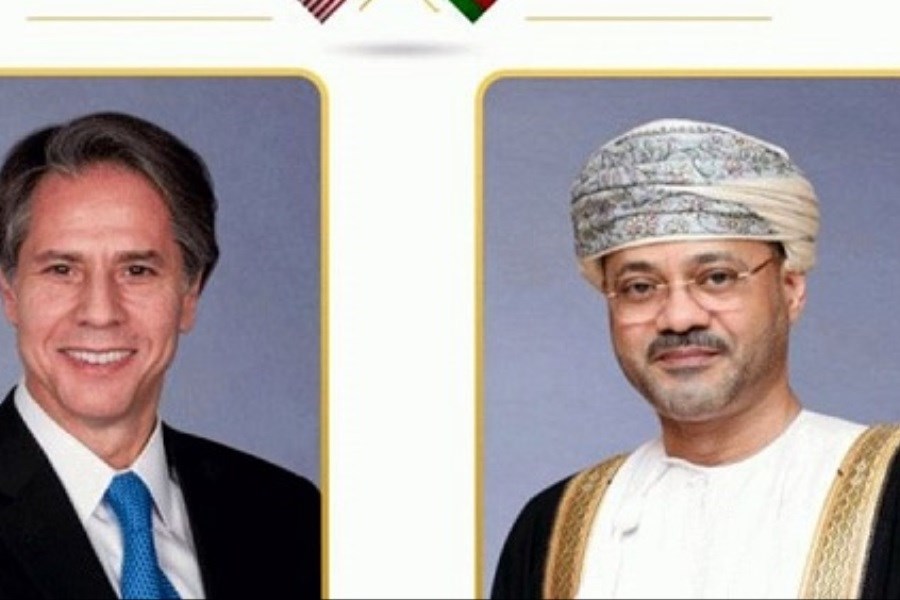تصویر گفت‌وگوی بلینکن و وزیر خارجه عمان درباره برجام