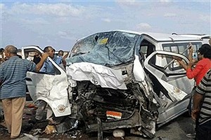 تصویر  تصادف شدید خودروی وانت نیسان با پراید + ۷ کشته و زخمی