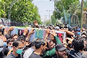 تشییع پیکر مدافع امنیت شهید حجت الاسلام محمد مؤیدی در شیراز