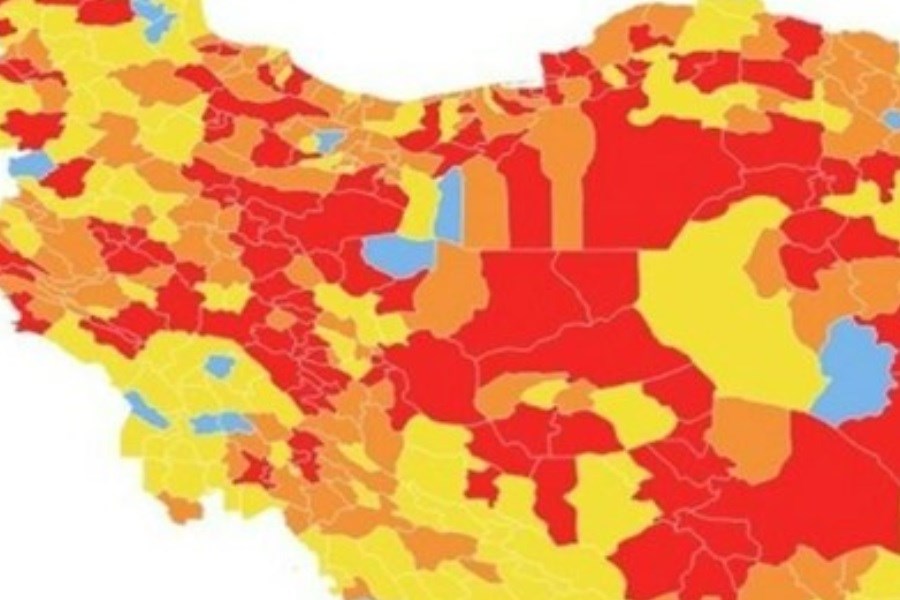 تصویر شهرهای قرمز کرونایی کاهش یافت