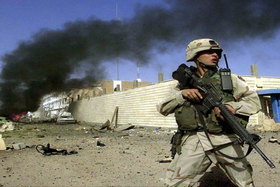 آتش سوزی پایگاه نظامی آمریکایی ها در عراق