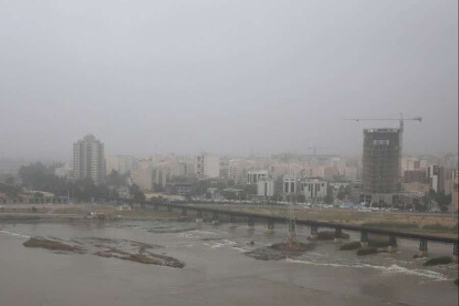 تصویر اهواز همچنان آلوده‌ترین کلانشهر