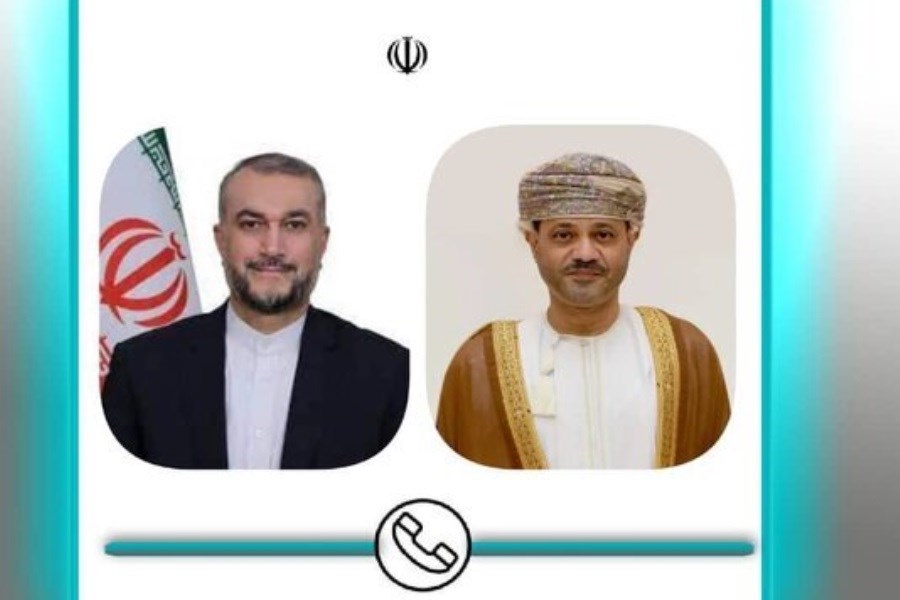 تصویر گفت‌وگوی تلفنی وزیران خارجه ایران و عمان