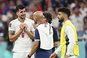 چهره‌ گریان لژیونر تیم ملی بعد از باخت مقابل آمریکا + عکس