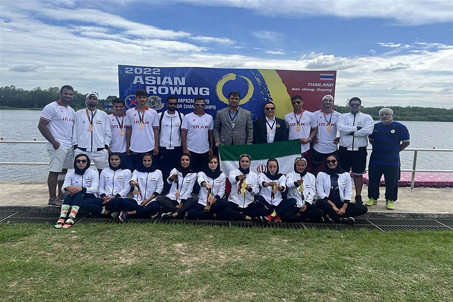 پایان کار قایقرانان ایران با ٣ طلا و ۵ برنز در روئینگ قهرمانی آسیا