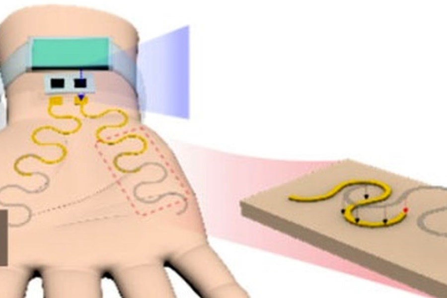 تصویر تشخیص استرس از روی کف دست با فناوری خالکوبی الکترونیکی