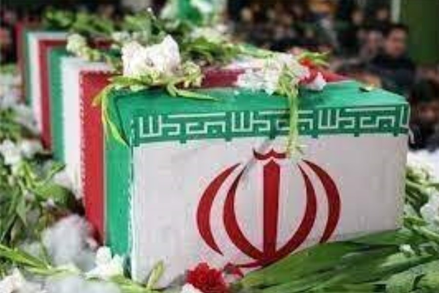 تشییع پیکر شهید گمنام در بهزیستی خوزستان