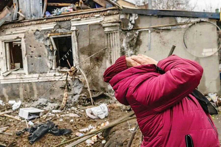 تصویر ارتش اوکراین این منطقه را بمباران کرد