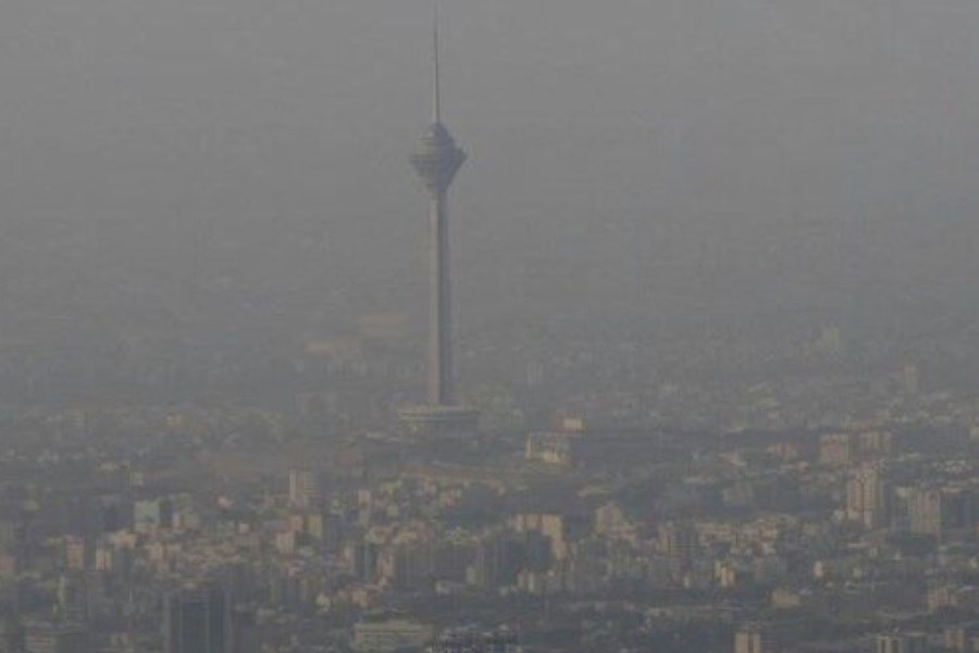 تصویر اعلام وضعیت قرمز هوا برای تهران
