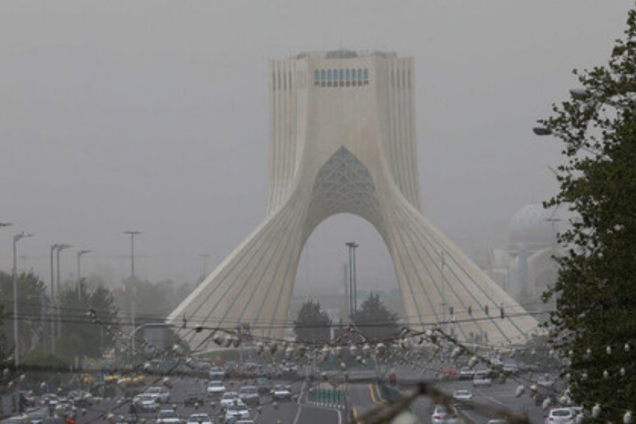 تصویر کاهش کیفیت هوای تهران تا روز دوشنبه