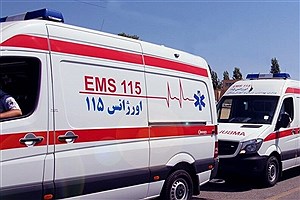 یک آمبولانس در اتوبان واژگون شد&#47; ۲ نفر فوتی و مجروح