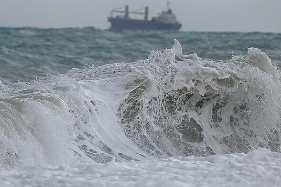 تصویر هشدار &#47; متلاطم شدن دریا در محدوده تنگه هرمز