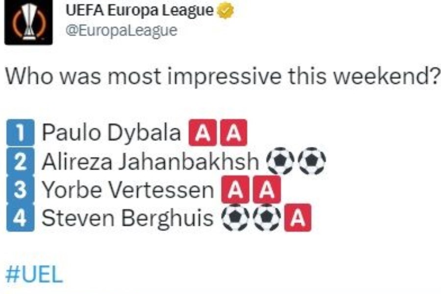 جهانبخش، نامزد تاثیرگذارترین بازیکن هفته اروپا