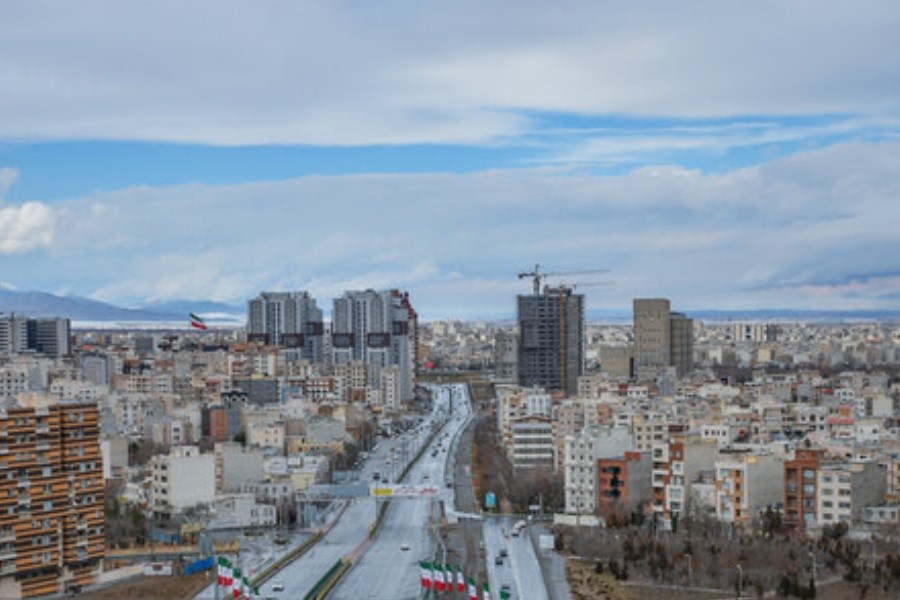 تصویر شاخص آلودگی هوای تهران بر روی عدد ۵۱