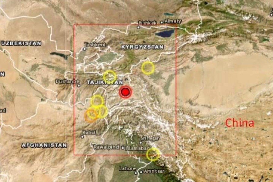 زلزله شدید ۷.۲ ریشتری تاجیکستان را لرزاند