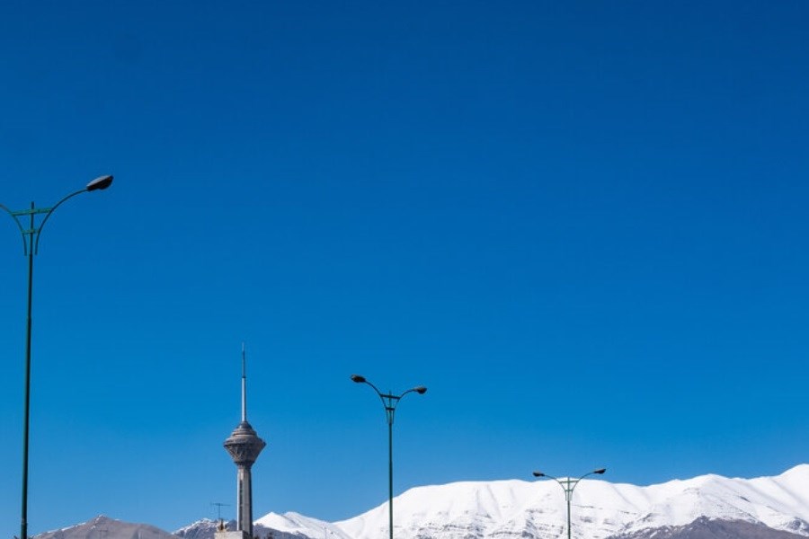 تصویر کیفیت هوای تهران در وضعیت قابل قبول است