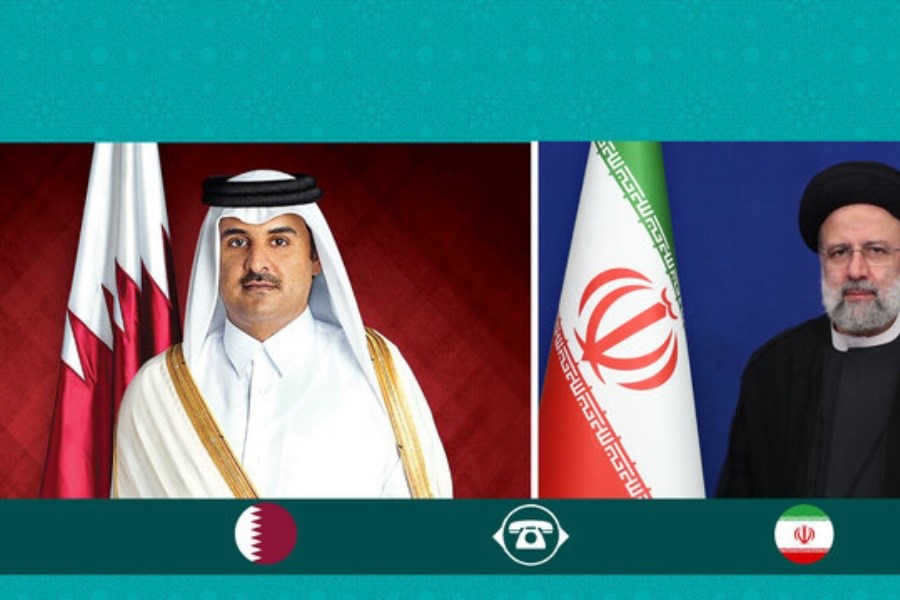 تصویر گفت‌وگوی تلفنی رئیس جمهور و امیر قطر