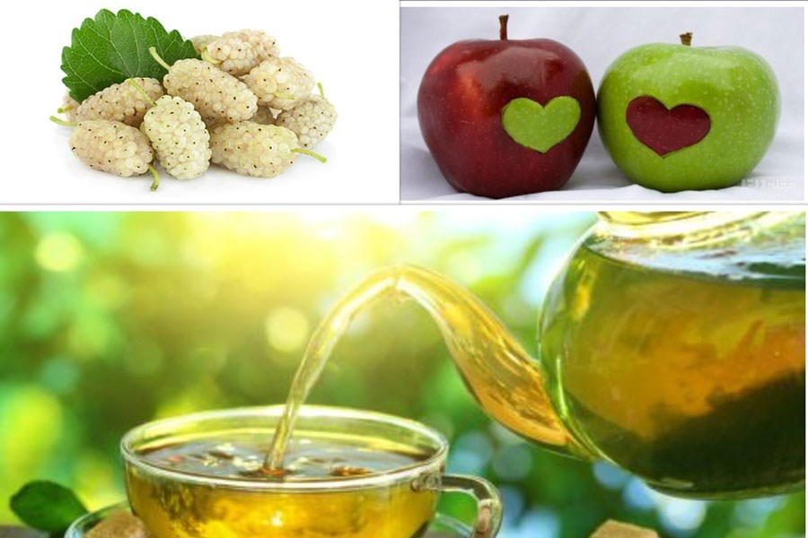 تصویر فواید حفاظتی مصرف توت و سیب و چای در برابر کاهش حافظه