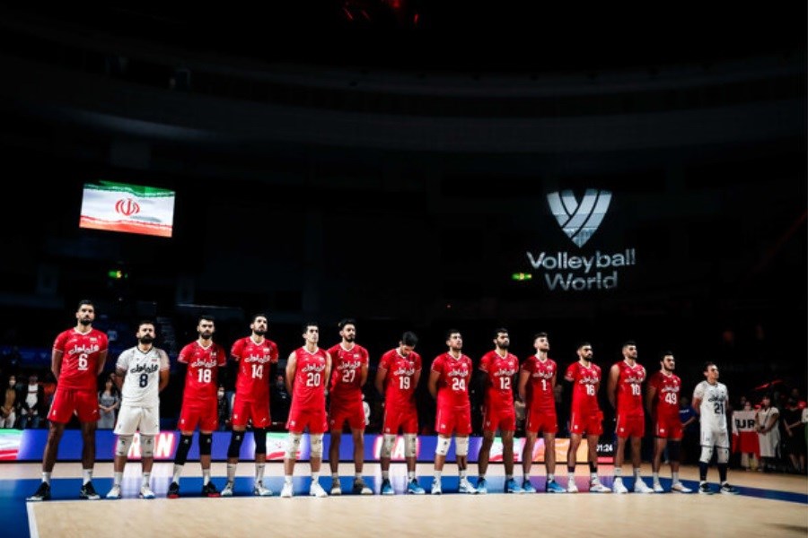 تصویر شکست سنگین والیبال ایران از اسلوونی