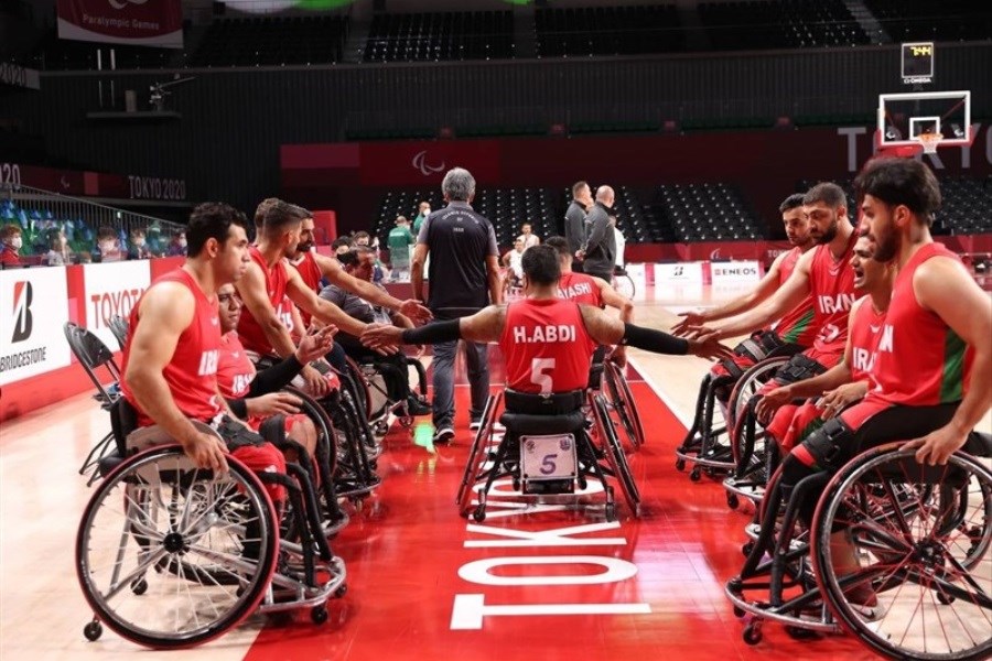 تصویر تیم ملی بسکتبال با ویلچر مردان نتیجه را مقابل آمریکا واگذار کرد