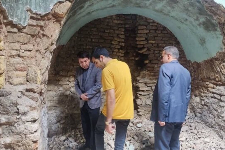 تصویر آغاز مرمت گرمابه تاریخی قلعه خان در مانه و سملقان