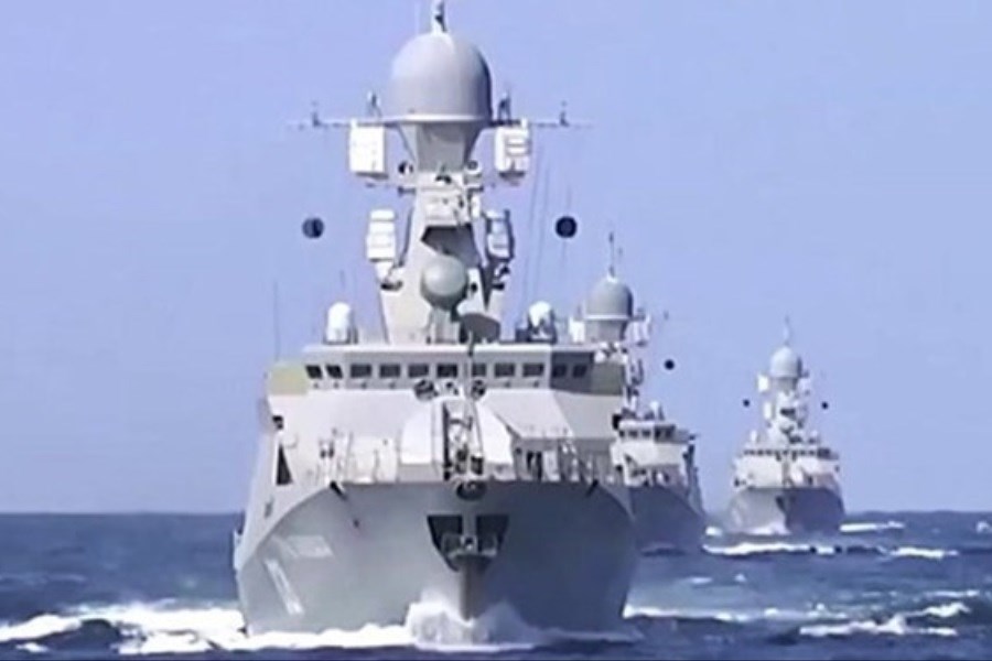تصویر حملات دریایی دقیق روسیه علیه انبارهای مهمات ارتش اوکراین