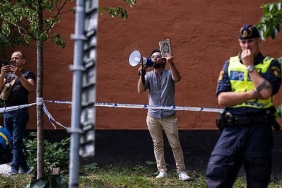 تصویر در سوئد چه کسی قرآن را سوزاند؟