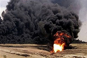 انفجار خط لوله انتقال نفت عسلویه به پالایشگاه نفت بندرعباس
