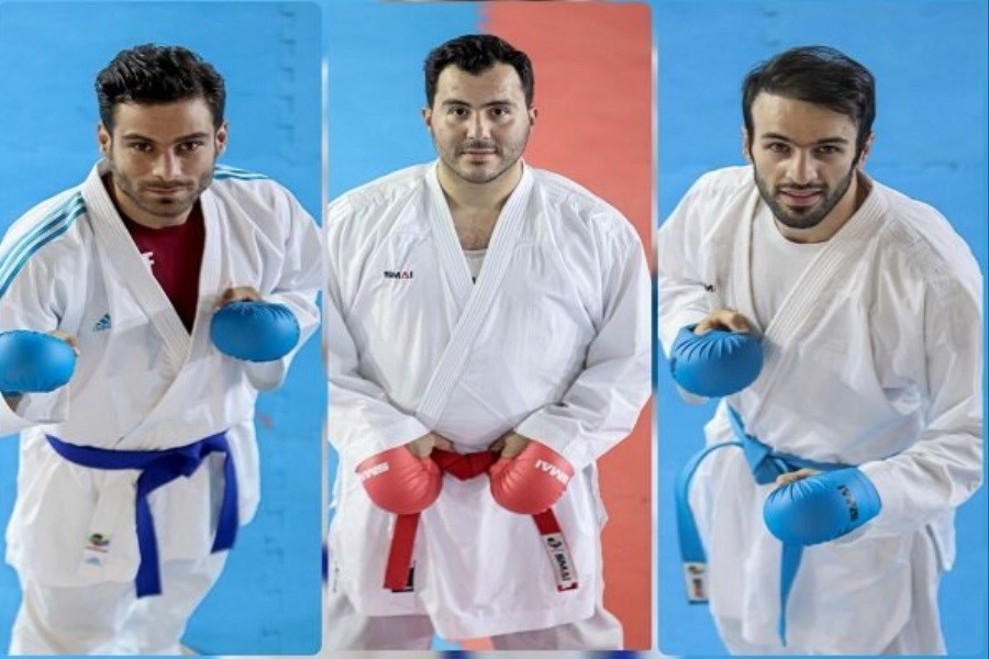 تصویر حضور سه ملی پوش کاراته در مسابقات بازل