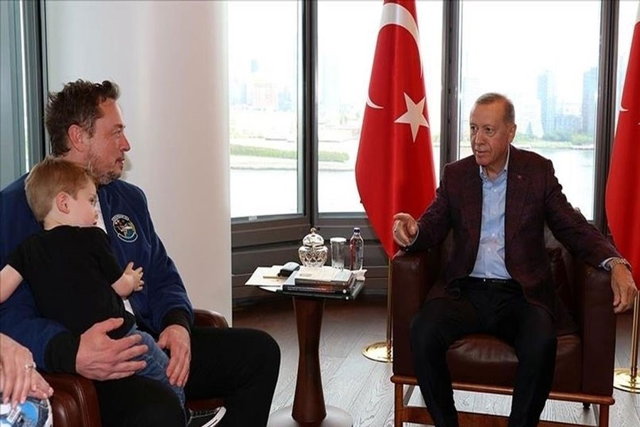 تصویر ایلان ماسک با بچه‌اش به دیدار اردوغان رفت+ویدئو