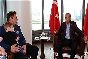 ایلان ماسک با بچه‌اش به دیدار اردوغان رفت+ویدئو