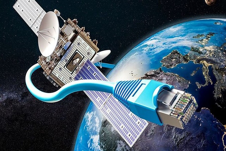تصویر اتصال پایدار اینترنت ماهواره‌ای با کمک هوش مصنوعی