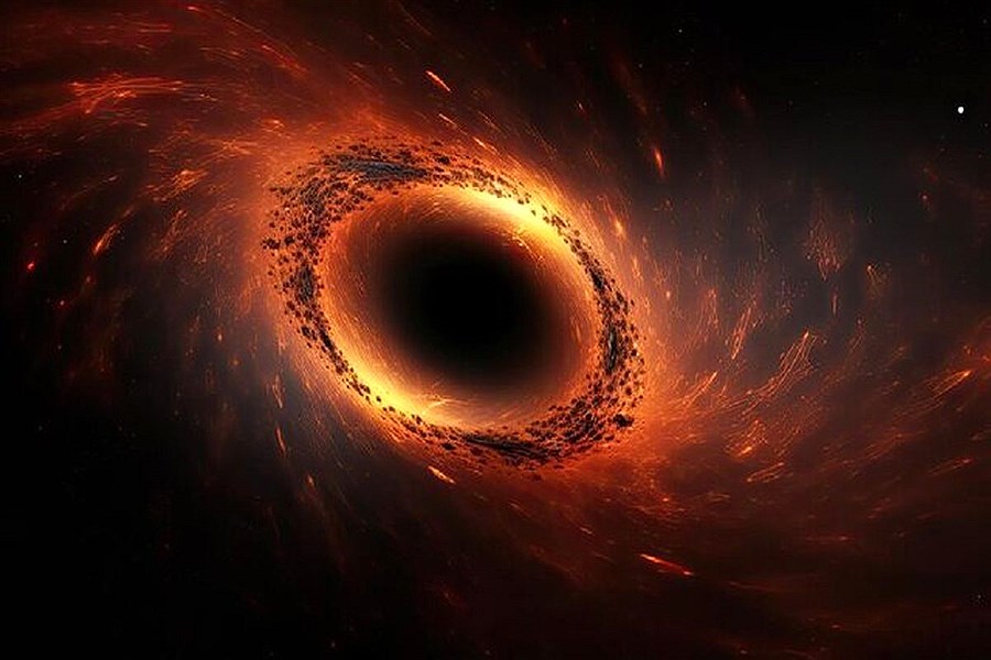 تصویر «گرانش کاذب» در بلورها مانند سیاه‌چاله‌ها می‌تواند نور را خم کند
