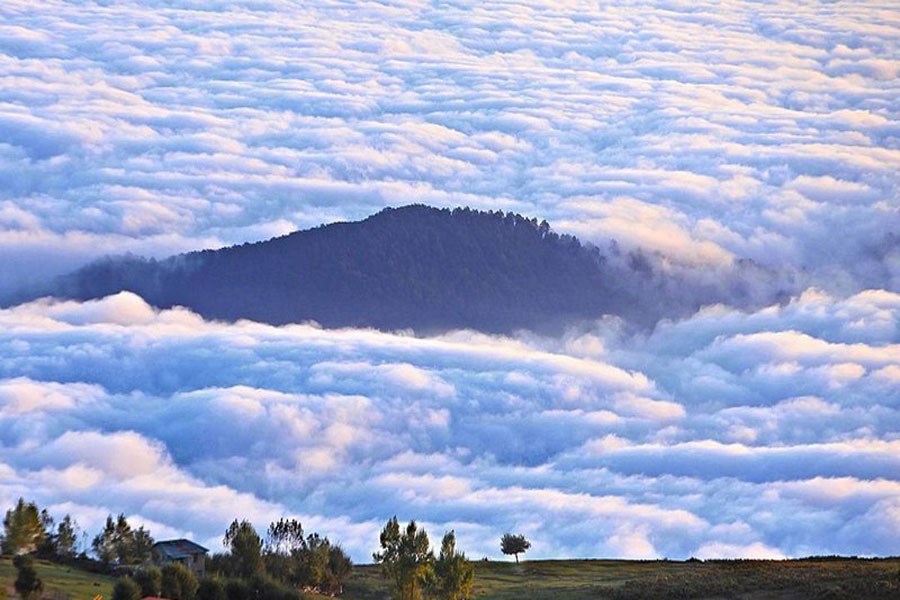 تصاویر رویایی از حرکت ابرها بر فراز تپه‌های گیلان&#47; اینجا در ابر غرق شوید!