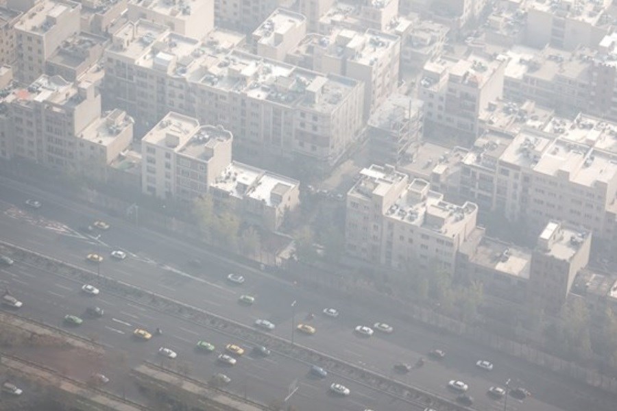 تصویر کیفیت هوای ۶ شهر استان تهران در وضعیت قرمز و ۵ شهر نارنجی است