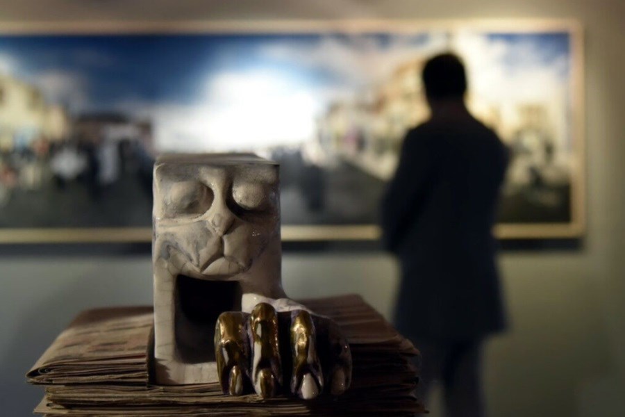 تصویر برگزاری نمایشگاه تجسمی «ایثار» در بجنورد