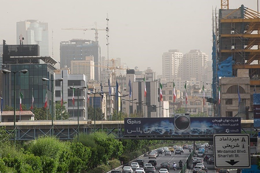 تصویر تنفس هوای ناسالم پایتخت در آخرین روز دی ماه