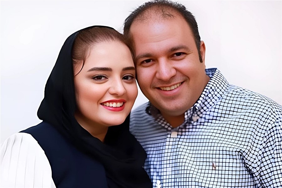 سلفی نرگس محمدی و همسرش کنار آبشار نیاگارا +عکس