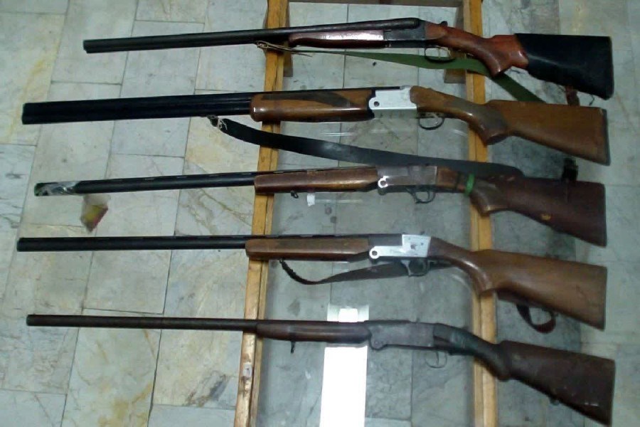 تصویر کشف و ضبط ۷۹۸ قبضه انواع سلاح در قزوین
