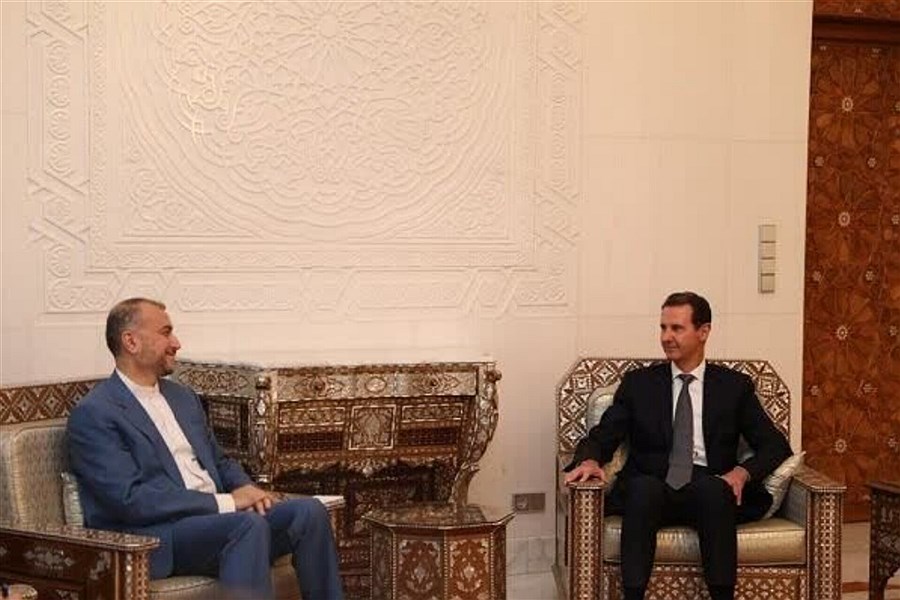 تصویر دیدار وزیر امور خارجه کشورمان با بشار اسد