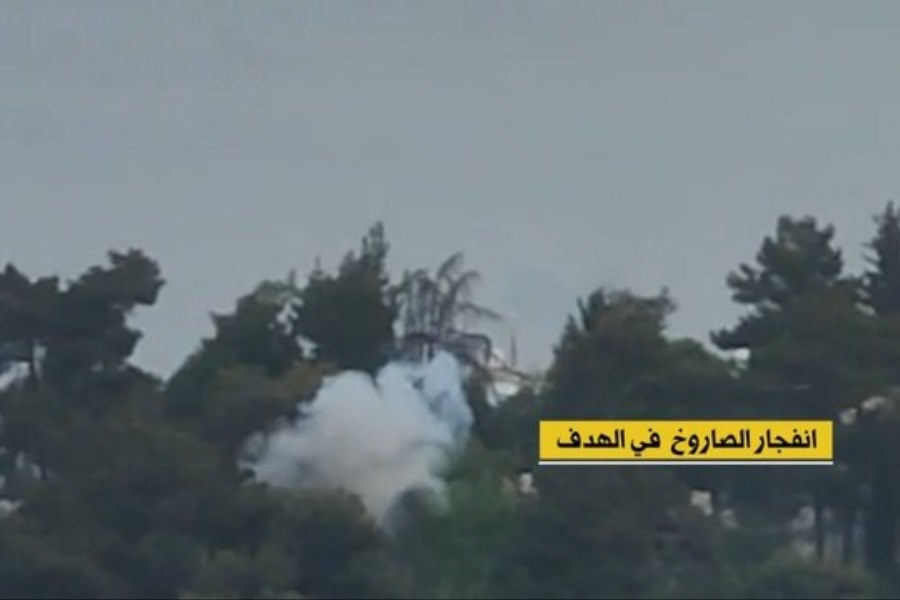 تصویر حزب‌الله لبنان با موشک‌های «الماس» شهرک المناره را هدف قرار داد