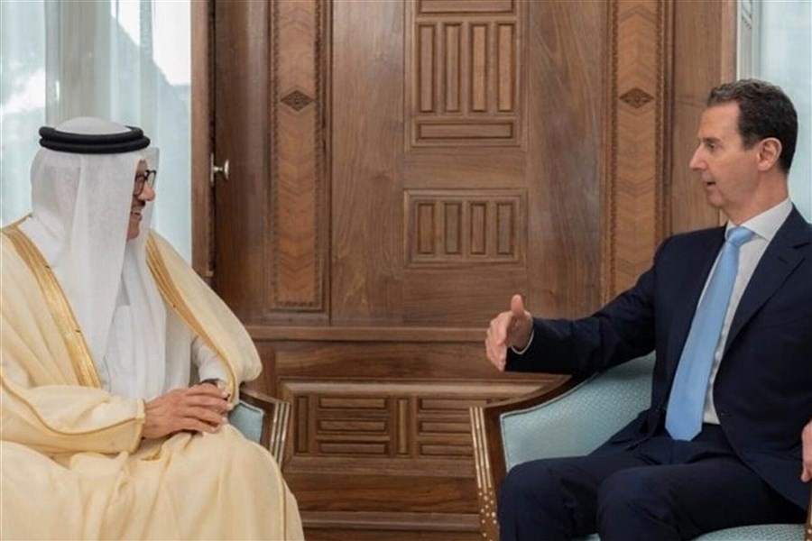 تصویر وزیر امور خارجه بحرین وسوریه دیدار کردند