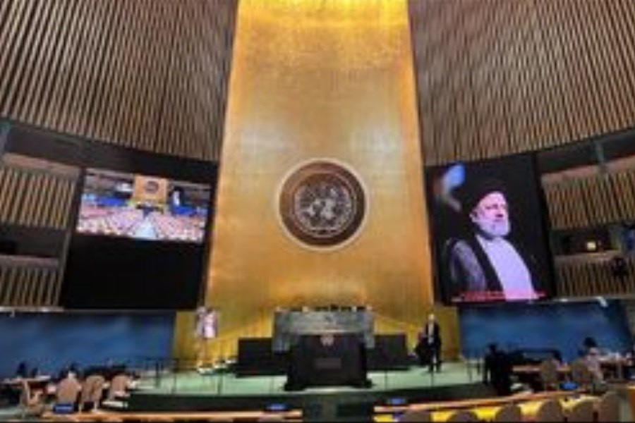 تصویر مجمع عمومی سازمان ملل به شهدای خدمت ادای احترام کردند